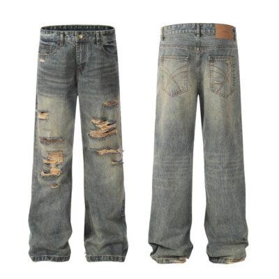 Wide-Leg Denim Jeans