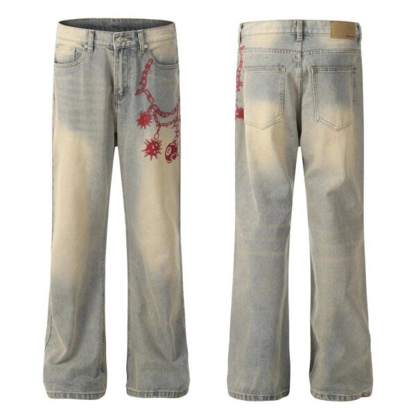 Wide-Leg Designer Denim Jeans