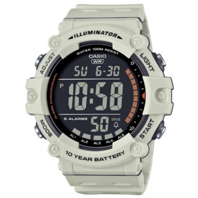 Casio Standard Digital White Resin Strap Watch | White