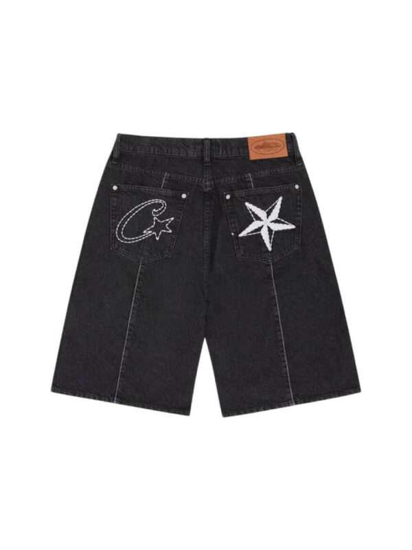 Corteiz C-Star Denim Short Black