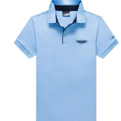 Hackett Neck Collar Polo Light Blue