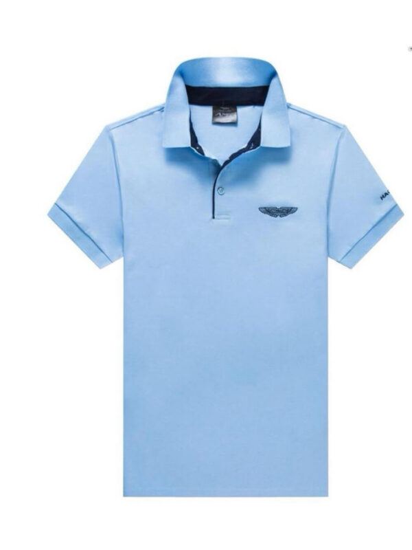 Hackett Neck Collar Polo Light Blue