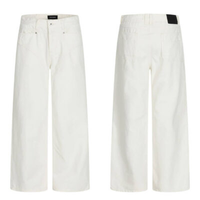 New Men’s Wide Leg Jeans White