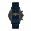 Armani Navy Blue Rubber Watch With Blue Dial